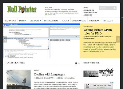 Null Pointer: English Blog